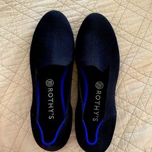 Black Rothy’s, loafer style, size 10.5